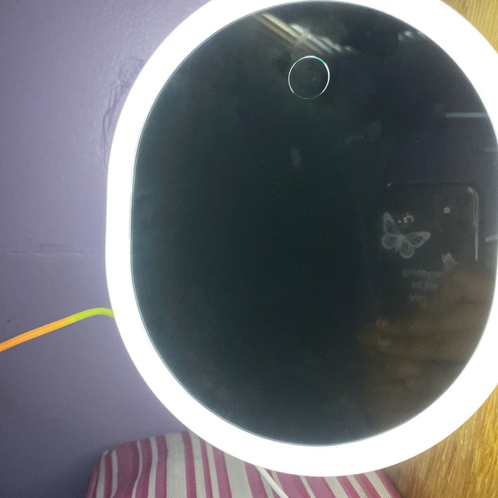 White led mirror with charger and block included